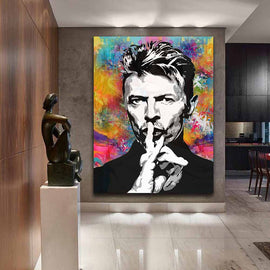 DAVID BOWIE ON $100 BILLS GRAFFITI POP ART