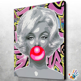 MARILYN PINK BUBBLE GRAFFITI STYLE