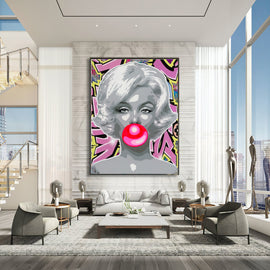 MARILYN PINK BUBBLE GRAFFITI STYLE